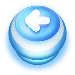 Arrow Left Button Blue