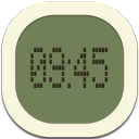 Clock Digital Flat Round