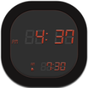 Clock Digital Flat Round