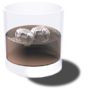 Glass Of Cola On The Rocks