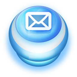 Mail Blue Push Button