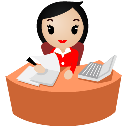 Office Women Red
