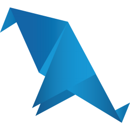Origami Bird Blue