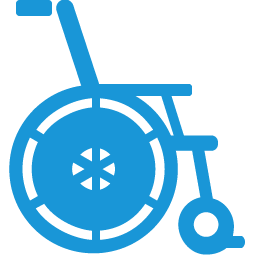 Wheelchair blue